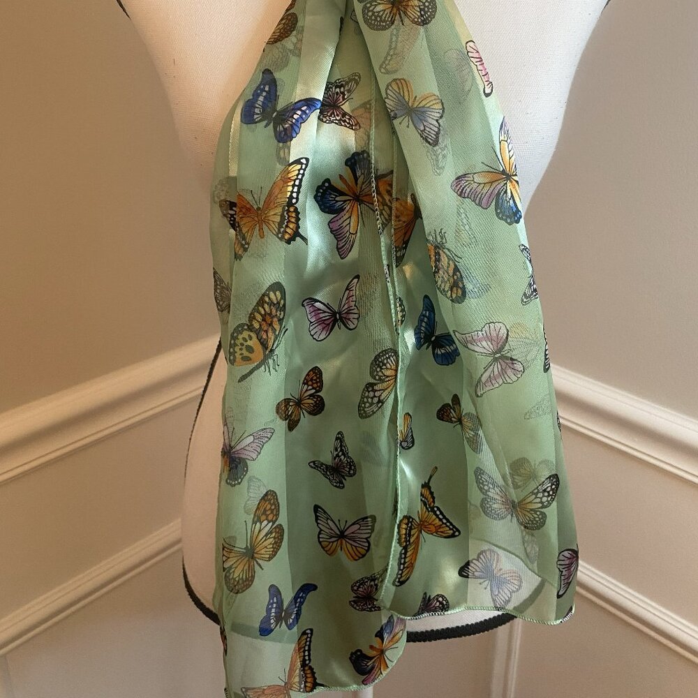 Butterfly Scarf Green - Picture 5 of 5
